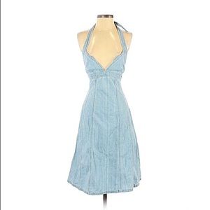 French Connection Denim Halter Dress